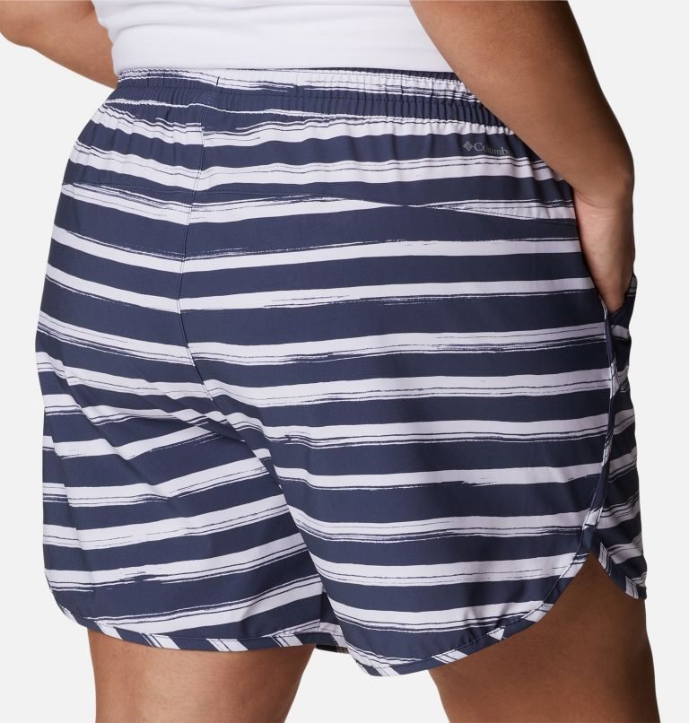 Women's Columbia Bogata Bay Stretch Printed Shorts Stripe | Plus Size CA-Q34L6